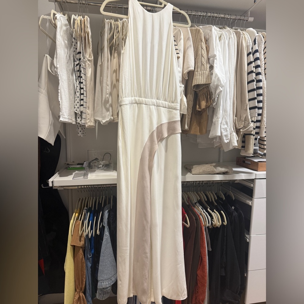 Alexis White and Cream Jumpsuit